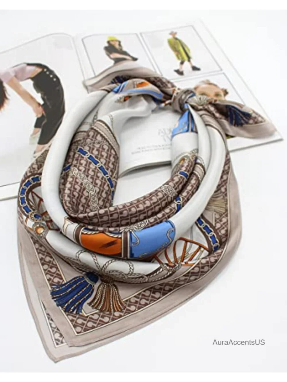 100% Silk Square Scarf 25.6